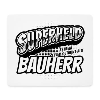 Superheld, clever getarnt als Bauherr - Mousepad (Querformat) - Weiß - Vorne