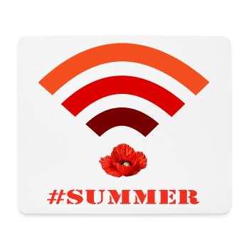 wifi coquelicot hashtag été - Tapis de souris (format paysage) - blanc - Devant
