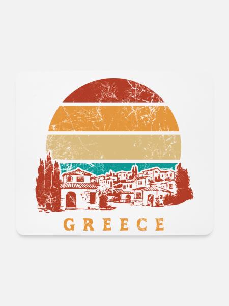 Greece Sunset - Griechenland Urlaub - Mousepad (Querformat) - Weiß