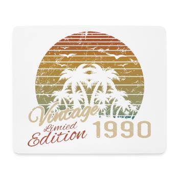 Jahrgang 1990 Geburtstagsgeschenk 1990 Retro 1990er Jahre - Mousepad (Querformat) - Weiß - Vorne