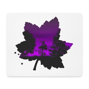 Waldelfe lila - Mousepad (Querformat) - Weiß - Vorne