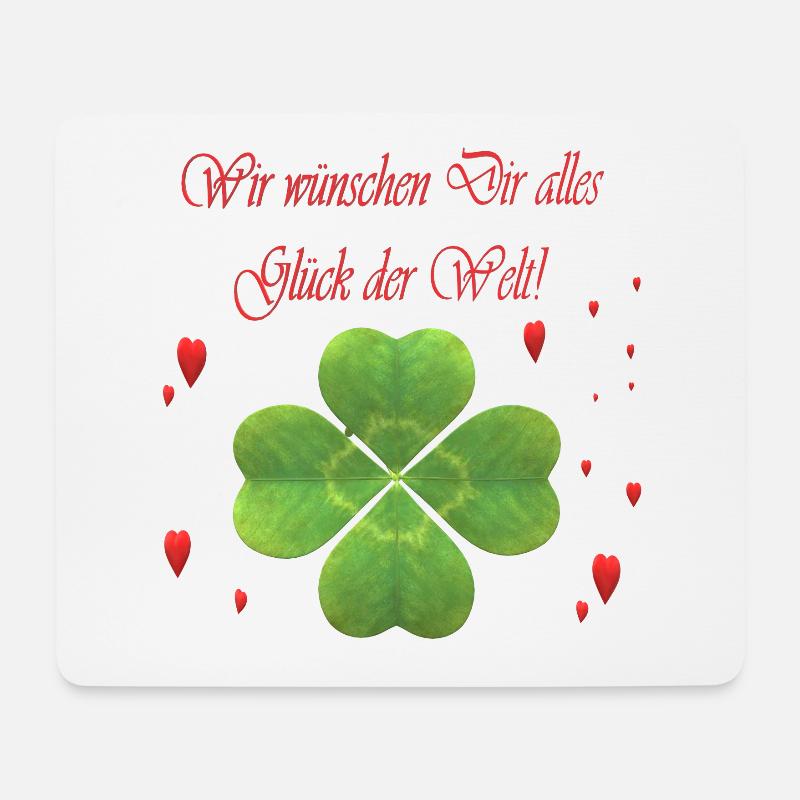 Kleeblatt Design - Mousepad (Querformat) - Weiß