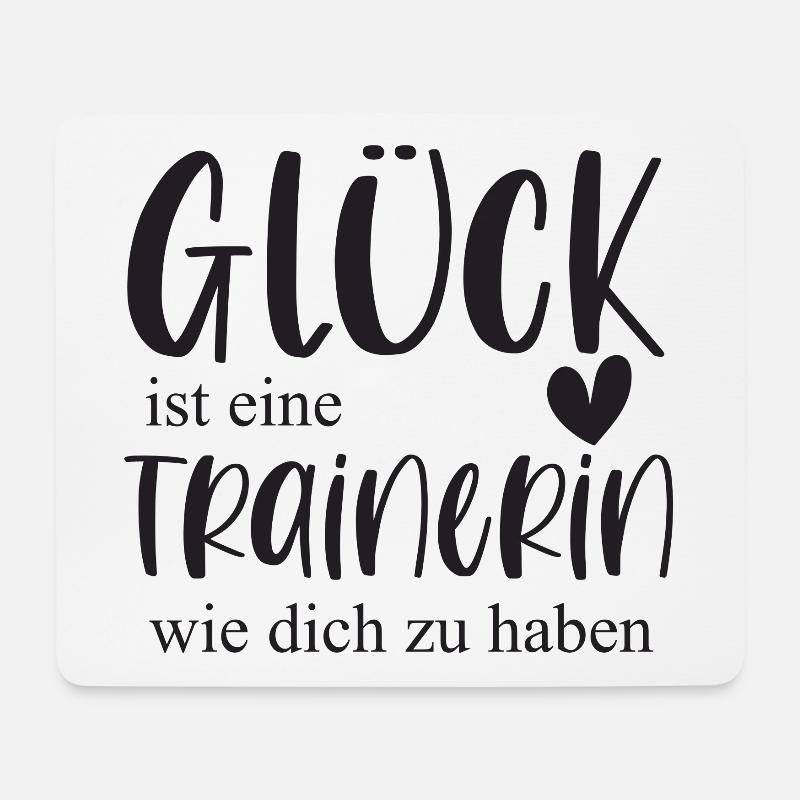 Trainerin Bedanken Geschenk Glück Abschied - Mousepad (Querformat) - Weiß
