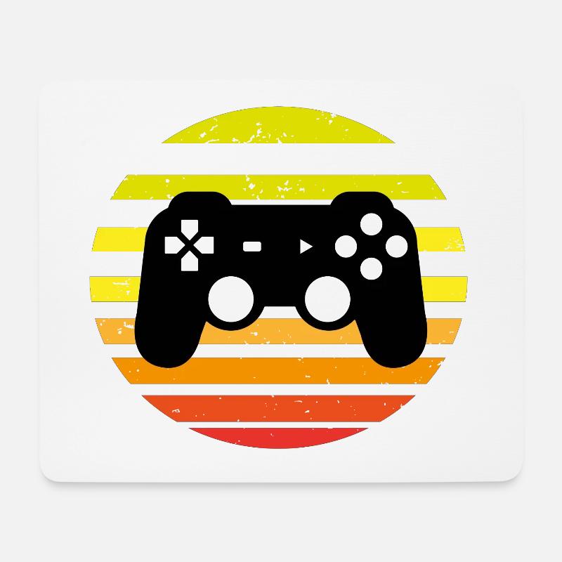 Retro Gaming - Mousepad (Querformat) - Weiß