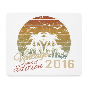 Jahrgang 2016 Geburtstagsgeschenk 2016 Retro 2016 - Mousepad (Querformat) - Weiß - Vorne