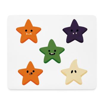 Five Spooky Little Stars - Mousepad (Querformat) - Weiß - Vorne