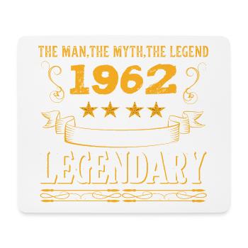 Legendary Vintage 1962 Motif - Mouse Pad (horizontal) - white - Front