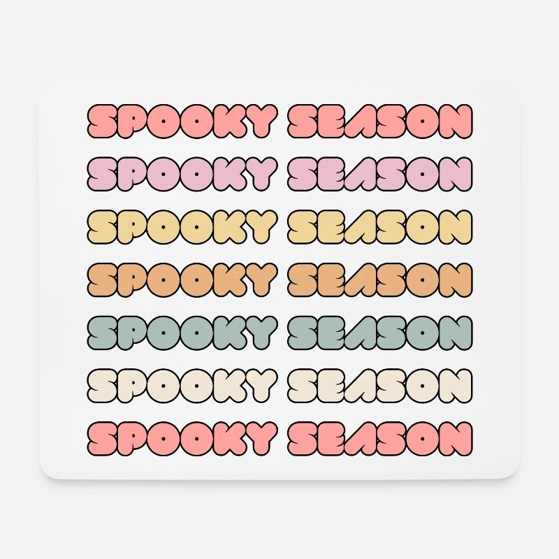 Spooky Season Halloween Schriftzug Kostüm - Mousepad (Querformat) - Weiß