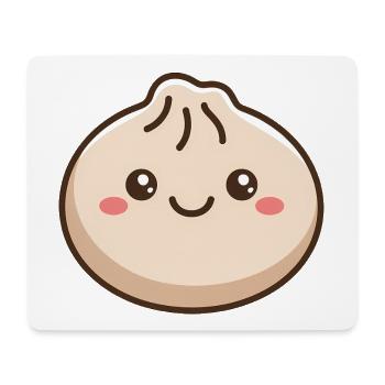 Adorable Dumpling Kawaii Food - Mouse Pad (horizontal) - white - Front