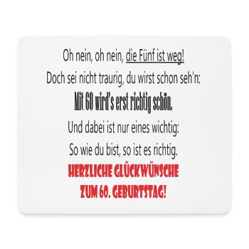 60Jahre Geburtstag - Mousepad (Querformat) - Weiß - Vorne