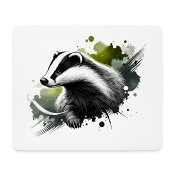 Colorful Watercolor Shaving Brush - Mouse Pad (horizontal) - white - Front