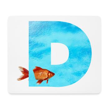 poisson rouge d - Tapis de souris (format paysage) - blanc - Devant