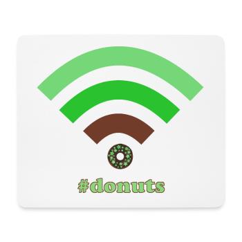 Beignets Wifi - Tapis de souris (format paysage) - blanc - Devant
