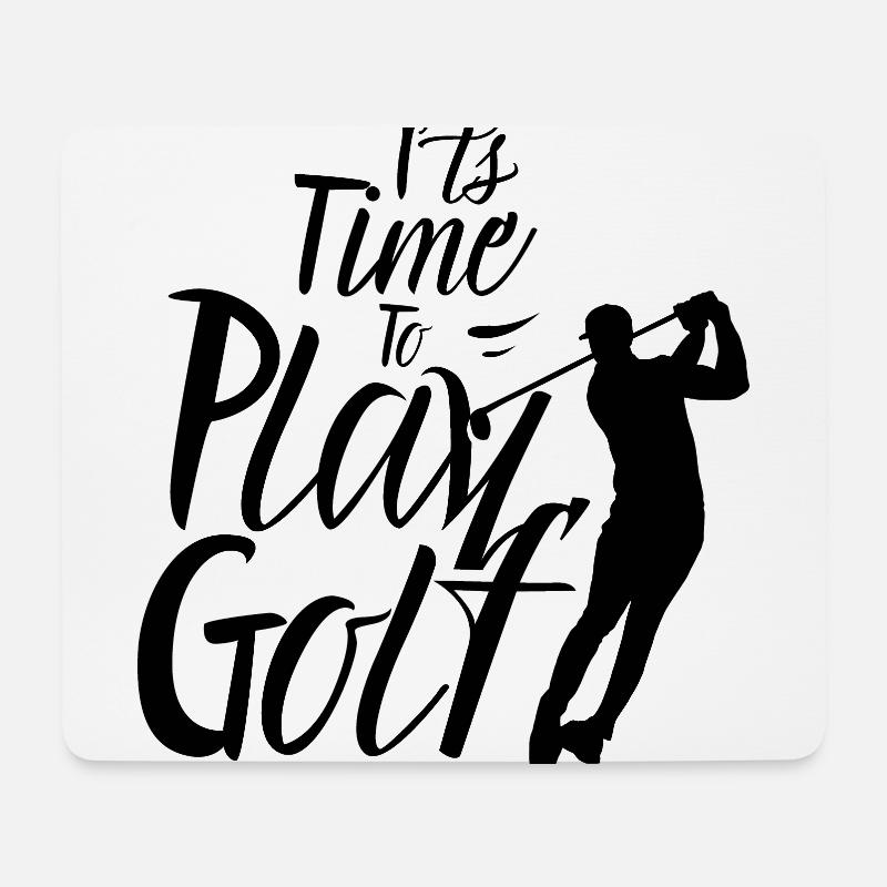 Es Ist Zeit Golf Zu Spielen Golfer Golfen - Mousepad (Querformat) - Weiß