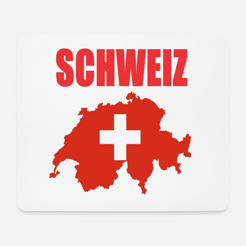 Schweiz Design - Mousepad (Querformat) - Weiß