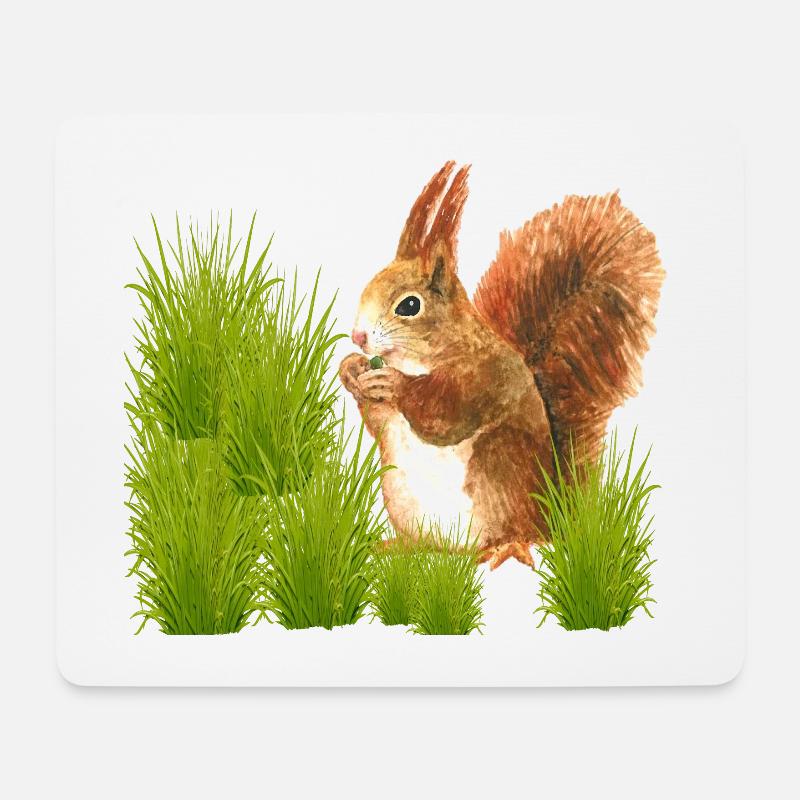 Squirrel design - Mouse Pad (horizontal) - white