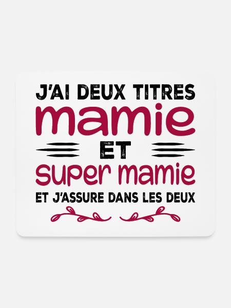 Ich habe zwei Titel: Oma und Super Oma, Geschenk, Oma - Mousepad (Querformat) - Weiß