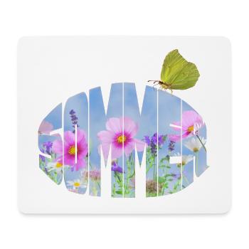 Sommer wiese mit zitronenfalter - Mousepad (Querformat) - Weiß - Vorne
