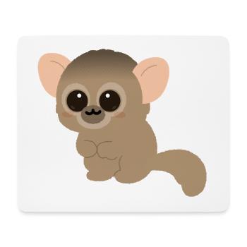 Chibi Night Monkey Niedlicher Charakter - Mousepad (Querformat) - Weiß - Vorne
