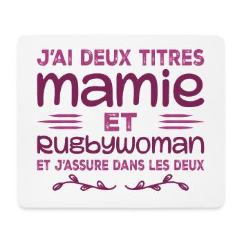Zwei Granny Rugbywoman-Titel | Oma, Rugby - Mousepad (Querformat) - Weiß - Vorne