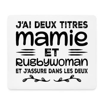 Zwei Granny Rugbywoman-Titel | Oma, Rugby - Mousepad (Querformat) - Weiß - Vorne