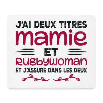 Zwei Granny Rugbywoman-Titel | Oma, Rugby - Mousepad (Querformat) - Weiß - Vorne