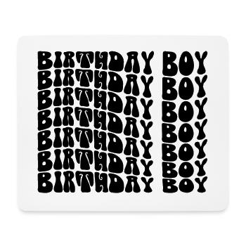 Birthday Boy - Groovy Retro Vintage Birthday - Tapis de souris (format paysage) - blanc - Devant