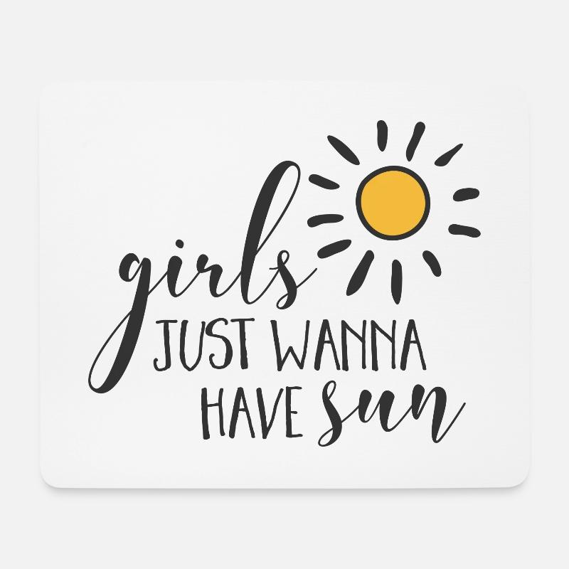 Girl Power Design Inspirierende Sonne - Mousepad (Querformat) - Weiß