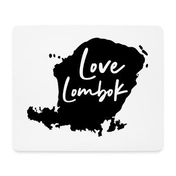 Love Lombok - Lombok Silhouette Karte Indonesien - Mousepad (Querformat) - Weiß - Vorne