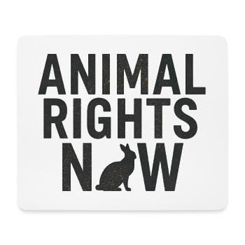 Animal Rights Now Déclaration Typographie - Tapis de souris (format paysage) - blanc - Devant
