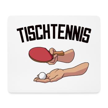 Aufschlag Tischtennisball Tischtennisspieler - Mousepad (Querformat) - Weiß - Vorne