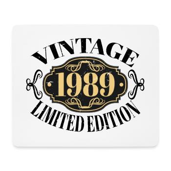Vintage 1989 35e anniversaire Hommes Femmes, 35 ans - Tapis de souris (format paysage) - blanc - Devant