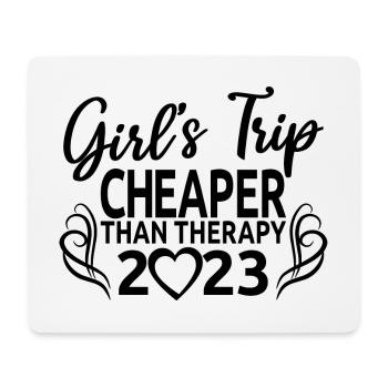 Mädchenreise billiger als Therapie 2023 Mädchen Party - Mousepad (Querformat) - Weiß - Vorne