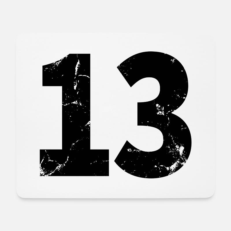 Cooles Geschenk zum 13. Geburtstag von 13 - 13 Jahren - Mousepad (Querformat) - Weiß