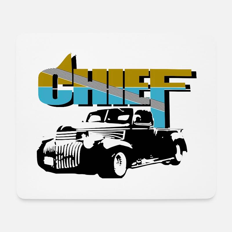 Muscle Car Pick Up - Mousepad (Querformat) - Weiß