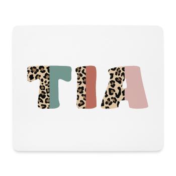 Best Tia Ever Aunt Leopard Print Mothers Day Tia - Tapis de souris (format paysage) - blanc - Devant