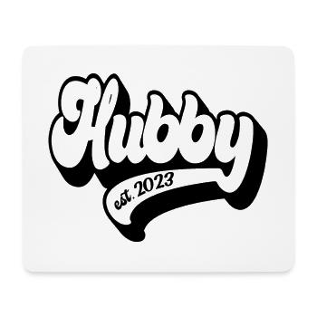 Hubby Est. 2023 Cadeau de mariage de fiançailles pour marié - Tapis de souris (format paysage) - blanc - Devant