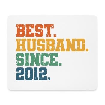 Bester Ehemann seit 2012, Geschenk zum 11-jährigen Jubiläum - Mousepad (Querformat) - Weiß - Vorne
