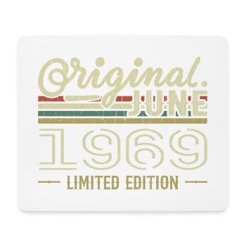 Juni 1969 Geburtstag Juni 1969 - geboren im Juni 1969 - Mousepad (Querformat) - Weiß - Vorne