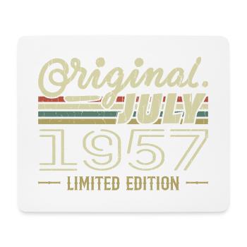 Juli 1957 Originales Geburtstagsgeschenk 1957 - Mousepad (Querformat) - Weiß - Vorne