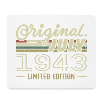 Juillet 1943 Original Cadeau Anniversaire 1943 - Tapis de souris (format paysage) - blanc - Devant