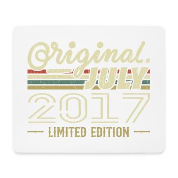 Juillet 2017 Original Cadeau Anniversaire 2017 - Tapis de souris (format paysage) - blanc - Devant