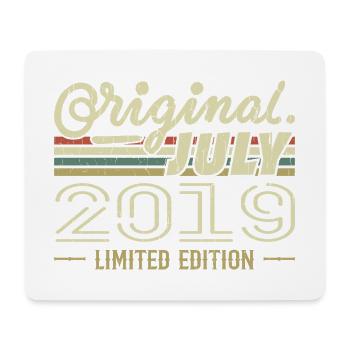 Juli 2019 Original Geburtstagsgeschenk 2019 - Mousepad (Querformat) - Weiß - Vorne