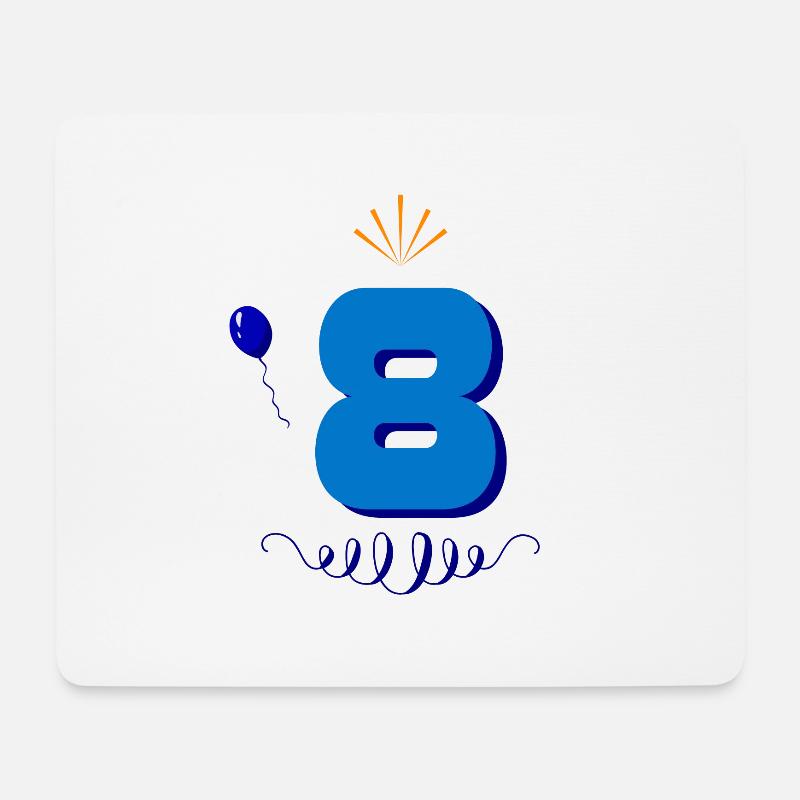 8. Geburtstag Junge - Mousepad (Querformat) - Weiß