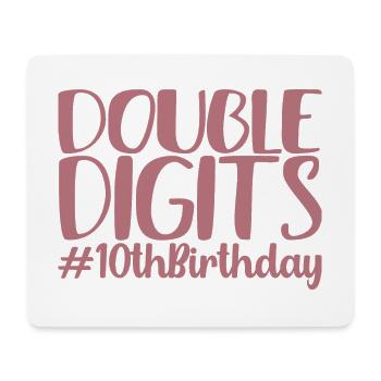 Cadeau de 10e anniversaire, 10 ans, pour garçons et filles - Tapis de souris (format paysage) - blanc - Devant