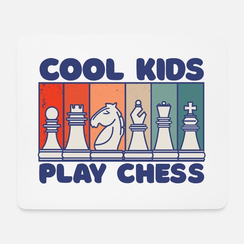schachbrett schachbrett schachspieler Schach - Mousepad (Querformat) - Weiß