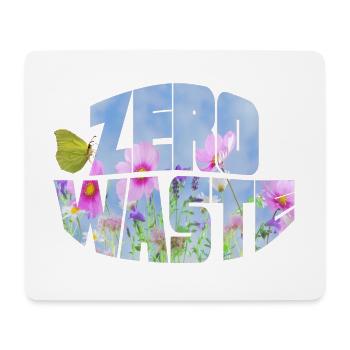 zero waste blumenwiese mit schmetterling - Mousepad (Querformat) - Weiß - Vorne