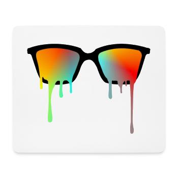 Lunettes de soleil - Tapis de souris (format paysage) - blanc - Devant