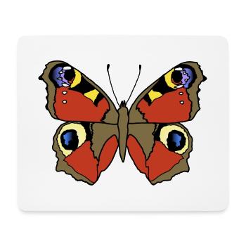 Day Peacock Butterfly - Mouse Pad (horizontal) - white - Front