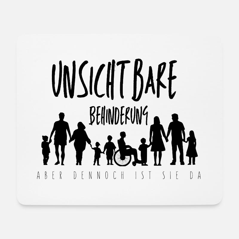 unsichtbare Behinderung - Mousepad (Querformat) - Weiß